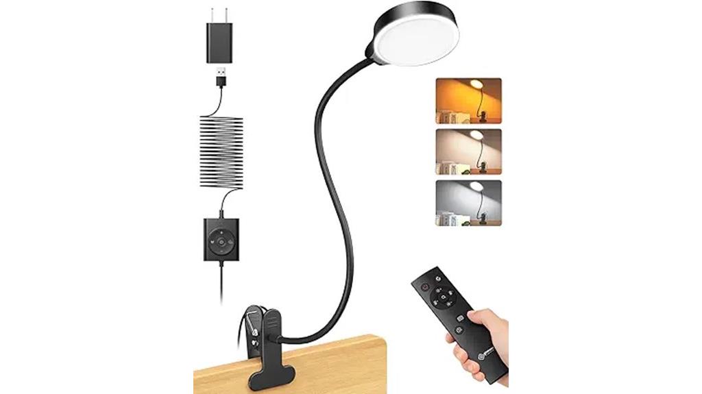 adjustable clip on reading light