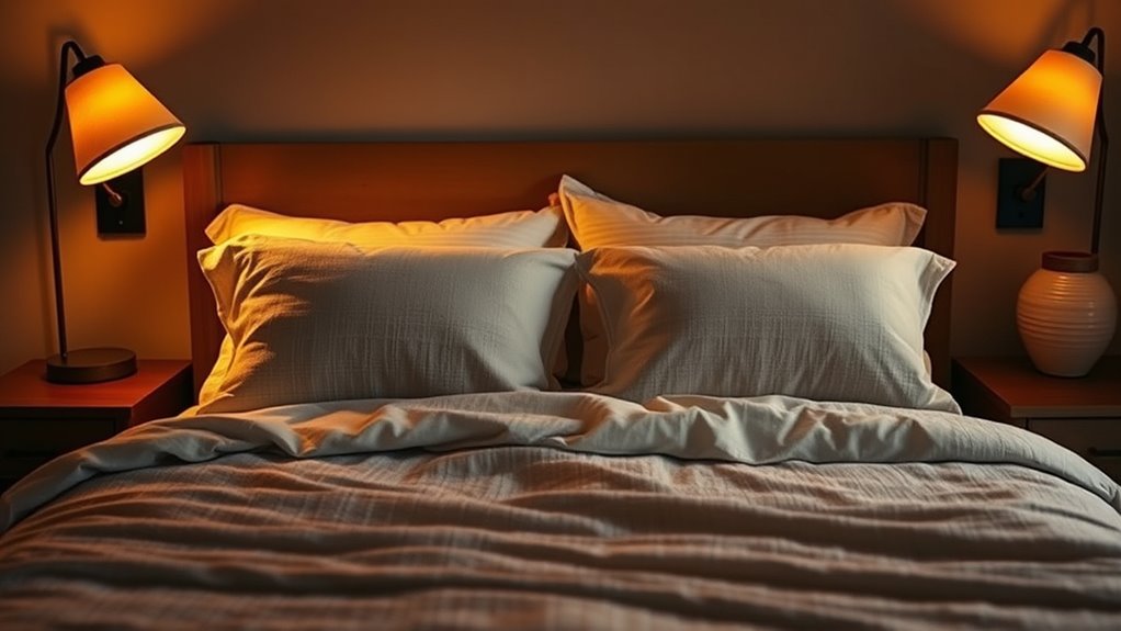 balanced efficient bedroom lighting