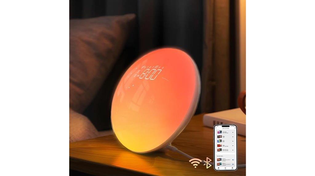 bluetooth sunrise alarm clock