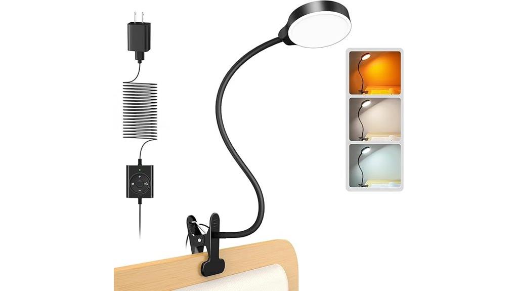 bright clip on reading light