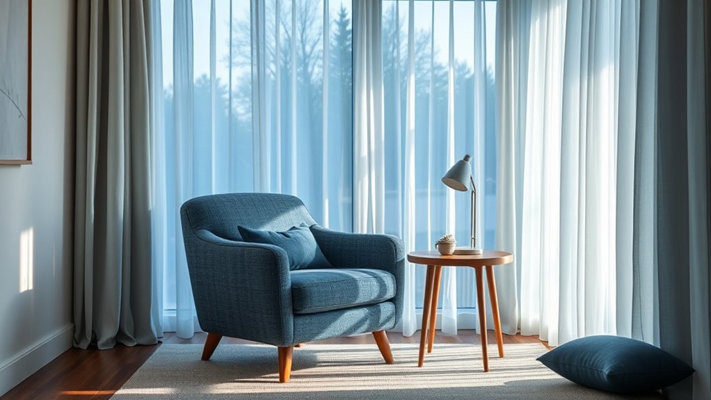 calm cozy reading space