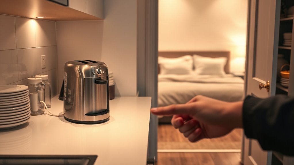 clear clutter turn off appliances