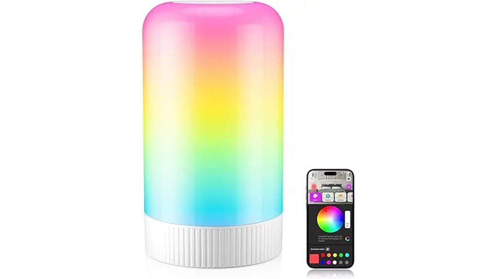 color changing app controlled lamp