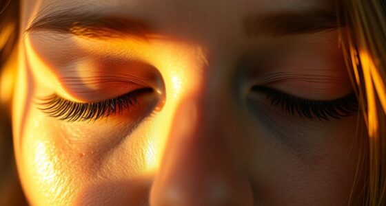 light through closed eyelids