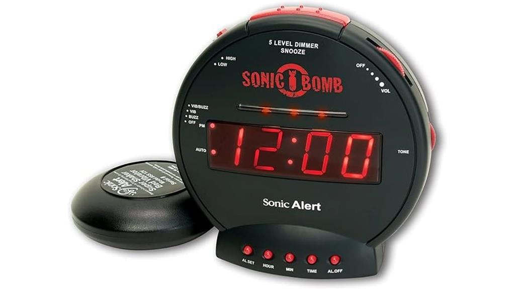loud alarm with bed shaker