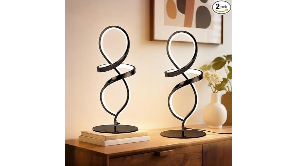 modern spiral led lamps