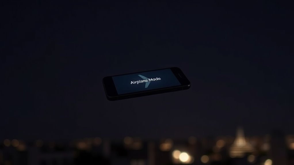 nighttime airplane phone use