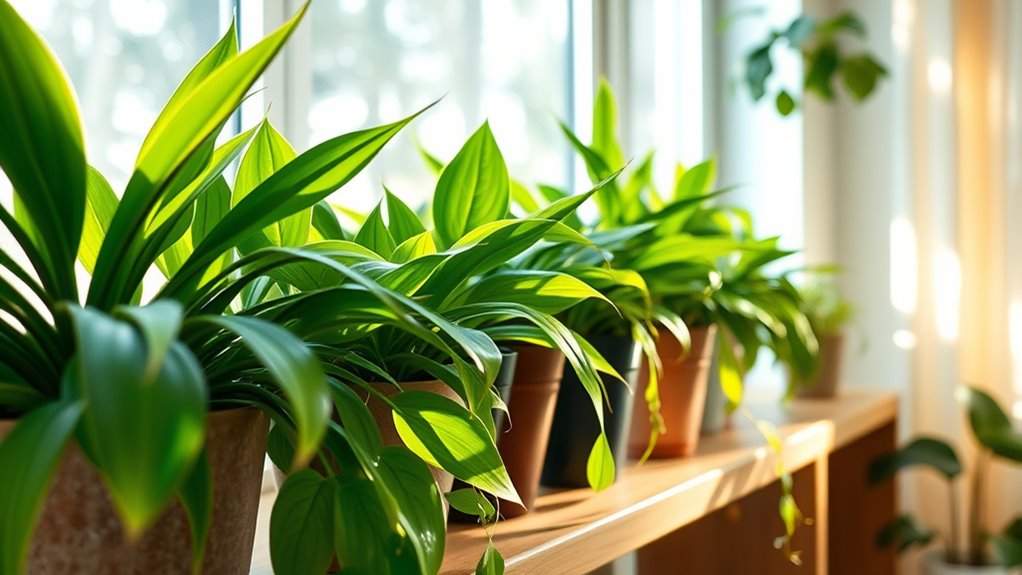 plants naturally purify indoor air