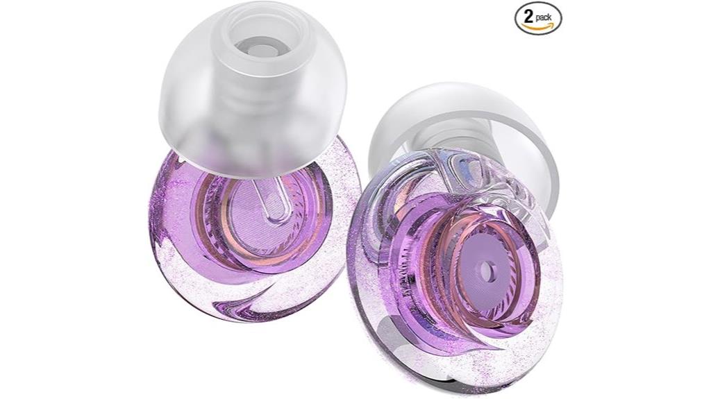 purple silicone ear plugs