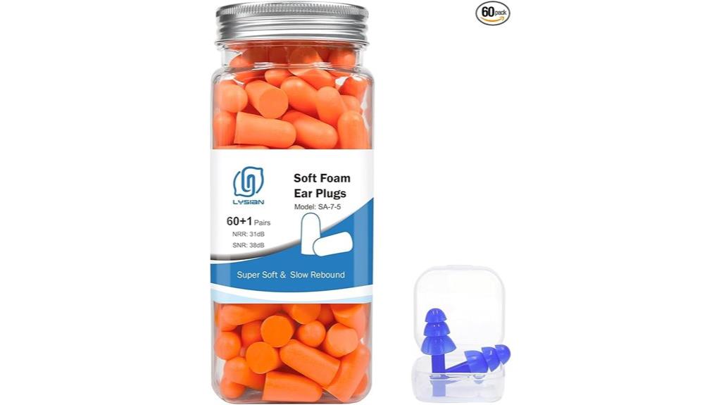 sixty pairs 38db noise reduction