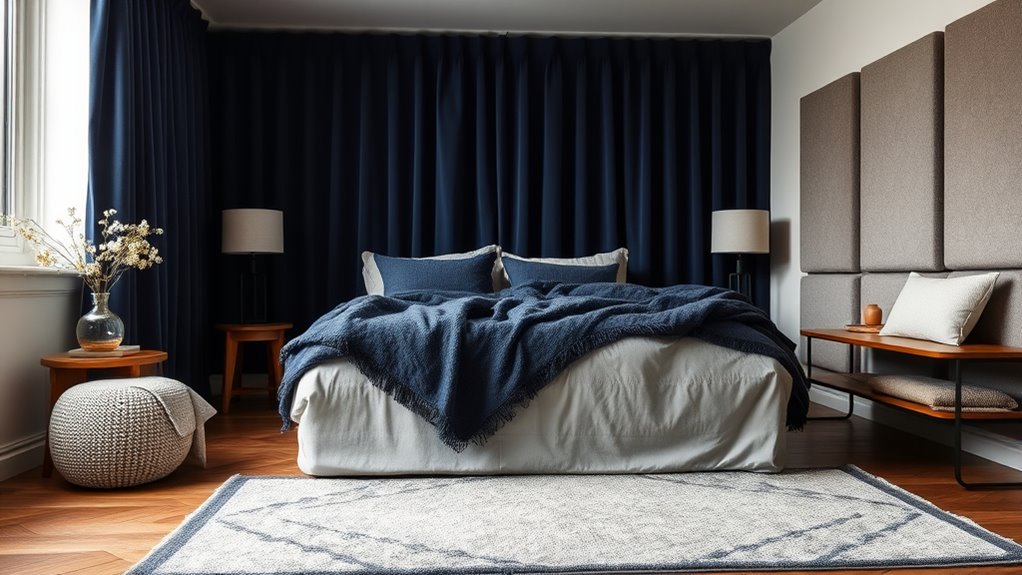 soft furnishings enhance soundproofing