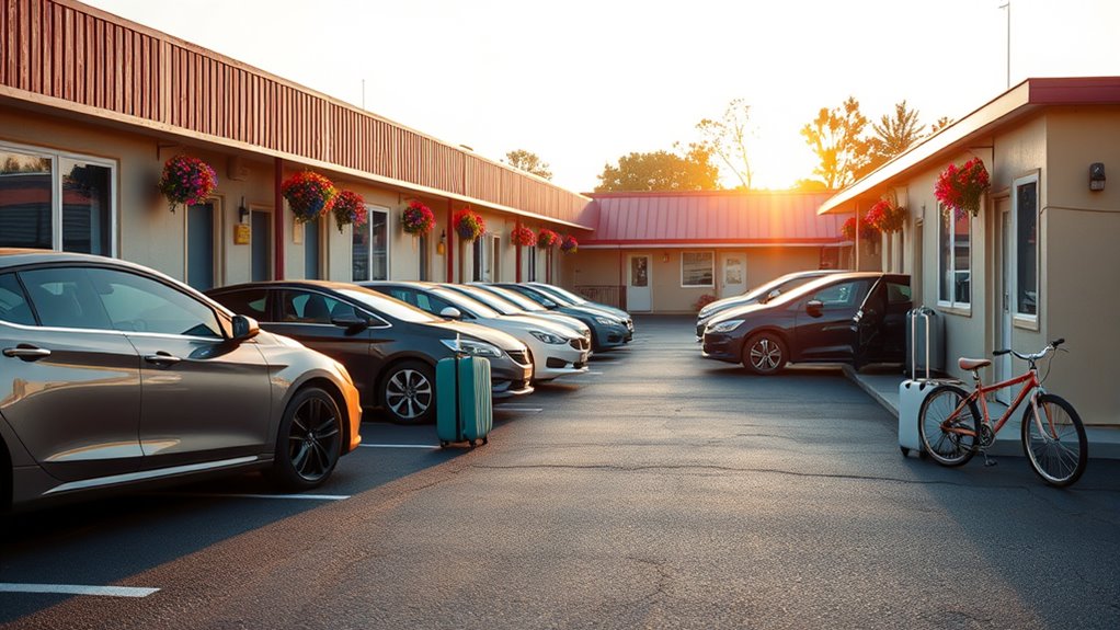 stay in motels overnight