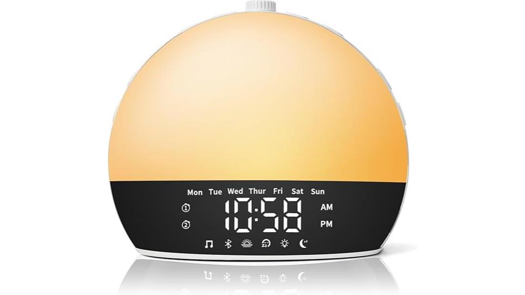 sunrise alarm with bluetooth