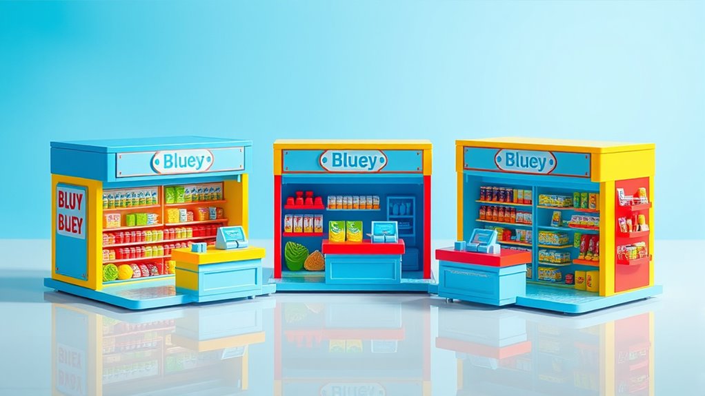 top bluey store playsets