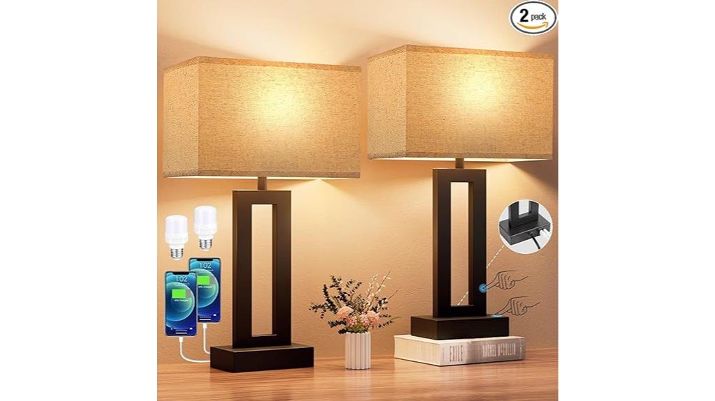touch control nightstand lamps
