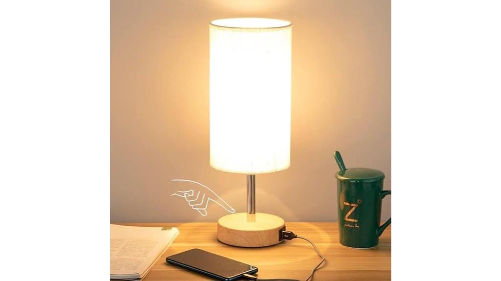 touch control usb bedside lamp