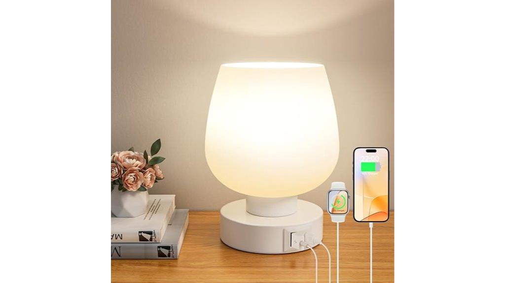 touch controlled bedside lamp
