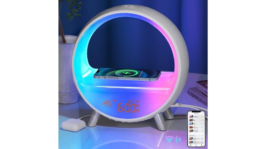 wireless charging alarm clock