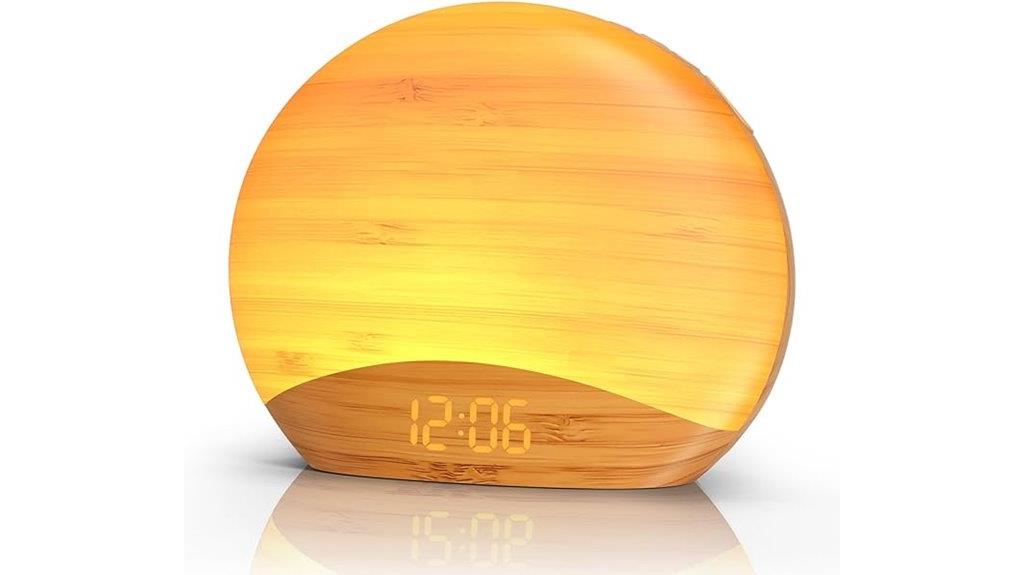 wood grain sunrise alarm