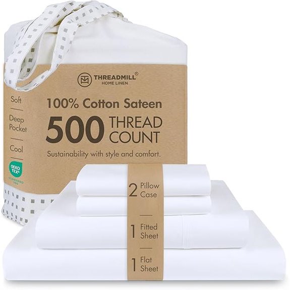 Threadmill 100% Cotton Queen Bed Sheet Set