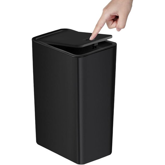 TIPGO 10L Bathroom Trash Can with Lid