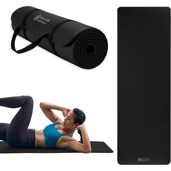 Gaiam Essentials 10mm Yoga & Pilates Mat with Carrier
