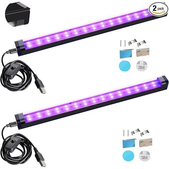 Black Light Bar 10W 2 Pack for Glow Parties