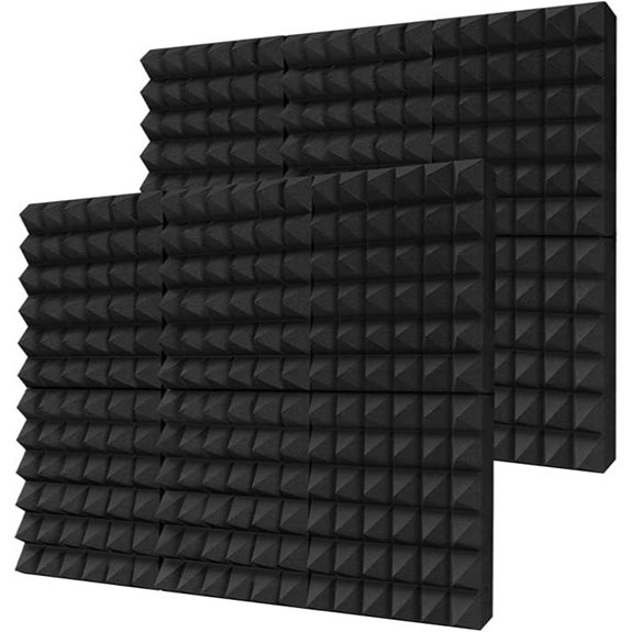 TroyStudio Acoustic Foam Panels 12x12x3 Inches 12-Pack