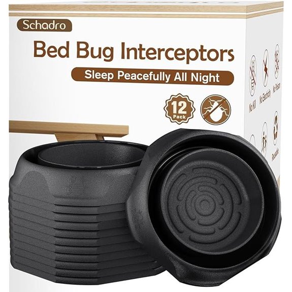Bed Bug Interceptors 12 Pack Bed Traps 24/7 Protection