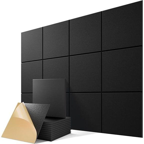 12-Pack Acoustic Foam Panels for Soundproof Walls
