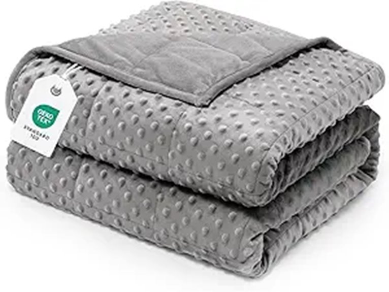 Wemore 15lb Minky Dot Weighted Blanket for Adults