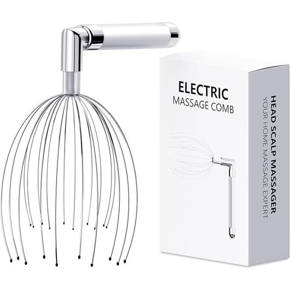 Vibrating Head Massager with 20 Metal Fingers