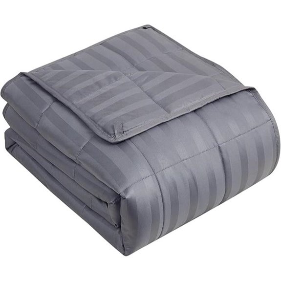 Yescool 20lb Satin Grey Weighted Blanket Queen Size
