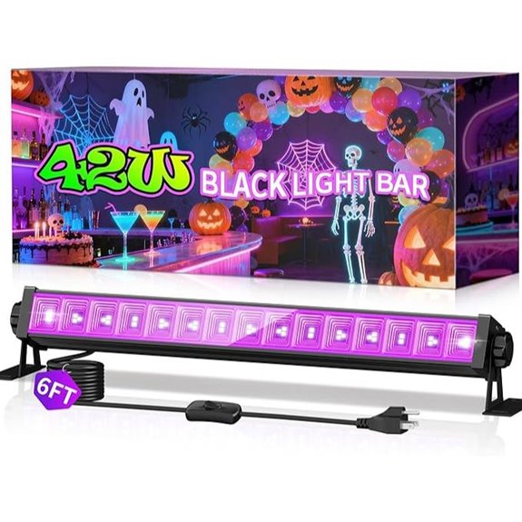 42W LED Black Light Bar with Cord and Switch