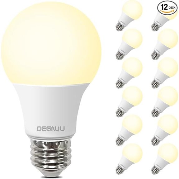 A19 8W LED Bulb 12 Pack Soft White 2700K