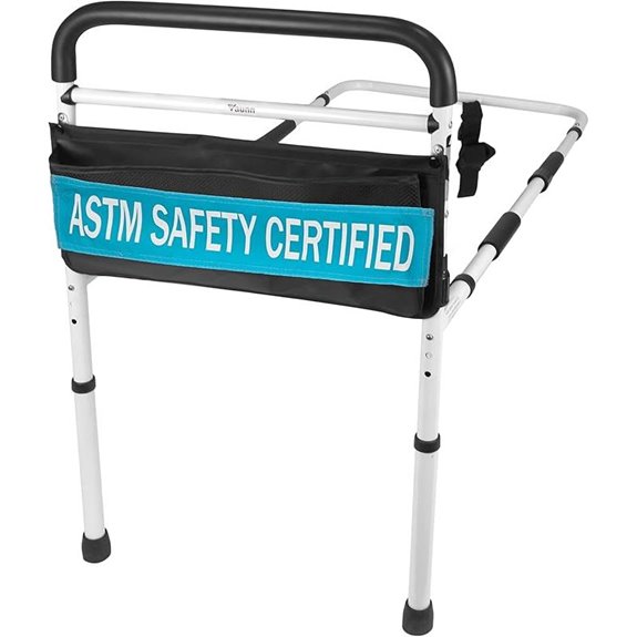 Vaunn Adjustable Bed Assist Rail with Safety Standard