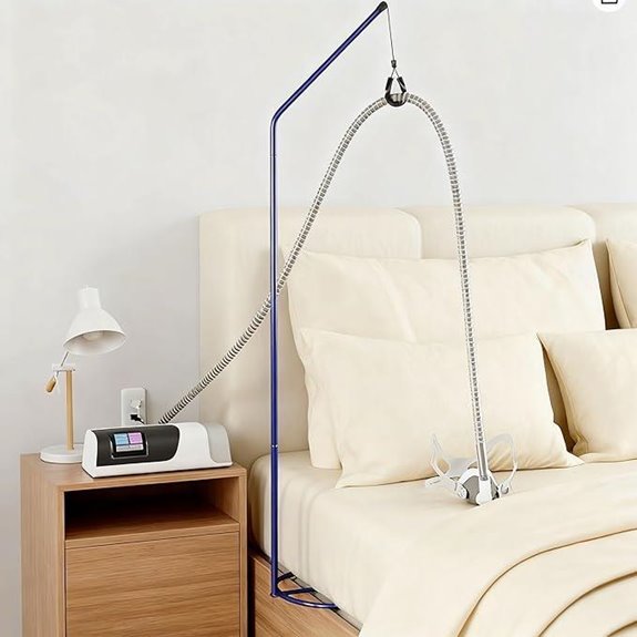 Adjustable Bedside CPAP Hose Holder with Stand