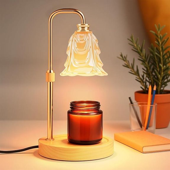 Candle Warmer Lamp with Timer Dimmer Adjustable Height
