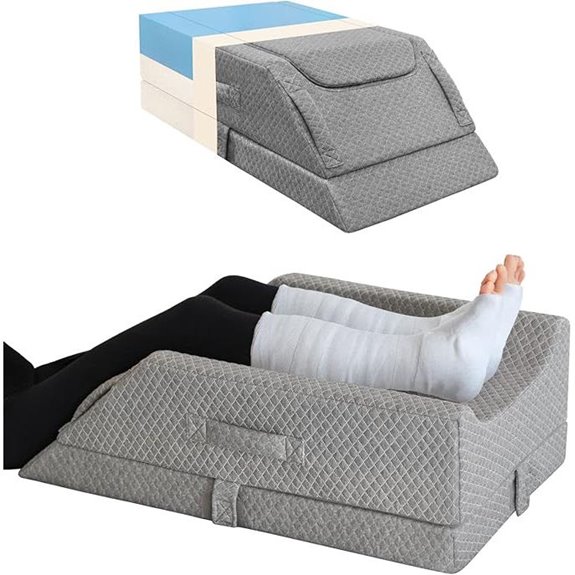 Adjustable Cooling Memory Foam Leg Wedge Pillow
