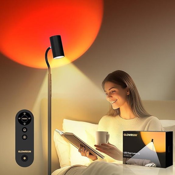 GLOWRIUM LED Floor Lamp with Dimming & Rotating Gooseneck