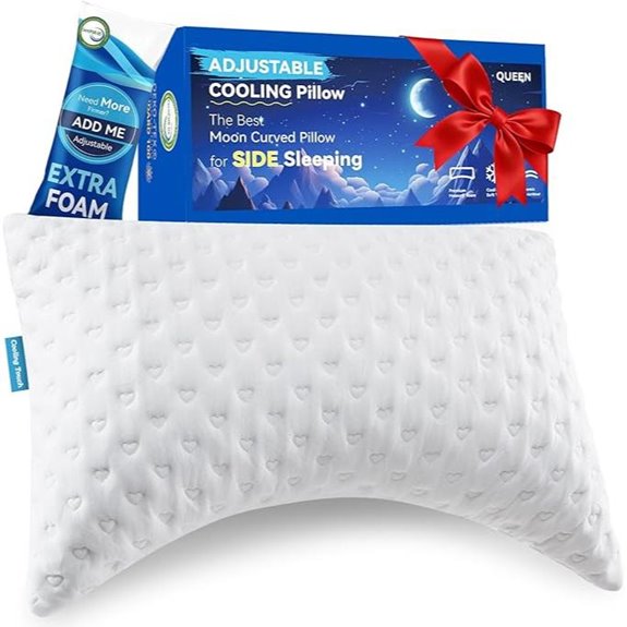 Ergonomic Side Sleeper Pillow with Adjustable Memory Foam