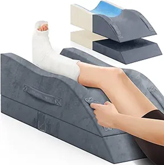 Adjustable Memory Foam Leg Elevation Pillow