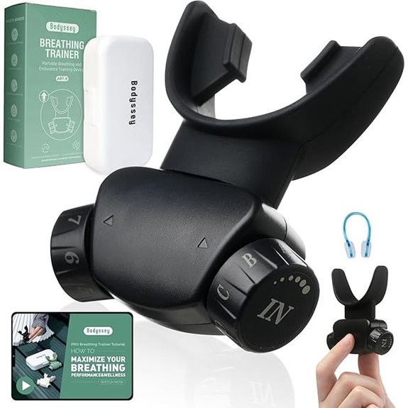 Breathing Trainer with Adjustable Resistance (Black)