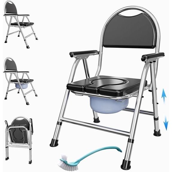 adjustable senior commode chair