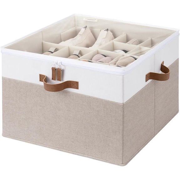 StorageWorks Shoe Organizer with Adjustable Dividers