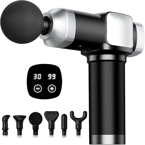 Deep Tissue Massage Gun with 30 Speeds and Attachments