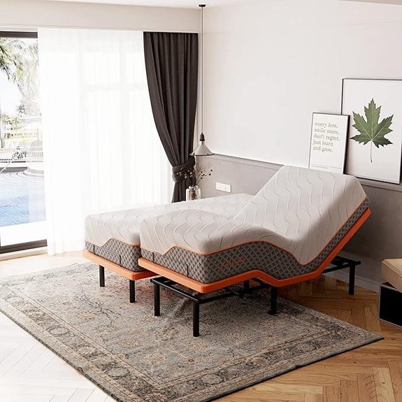 Split King Adjustable Bed Frame with Mattress