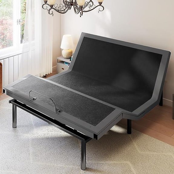 Sweetcrispy Adjustable Twin XL Bed Frame with Remote