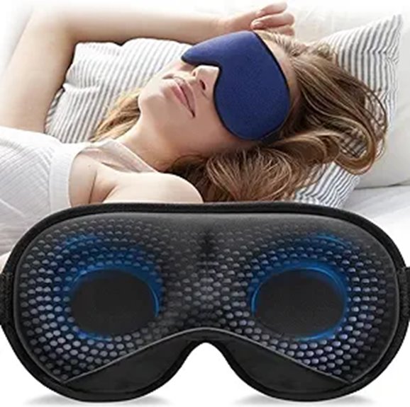 YFONG Weighted Sleep Mask with Adjustable Strap