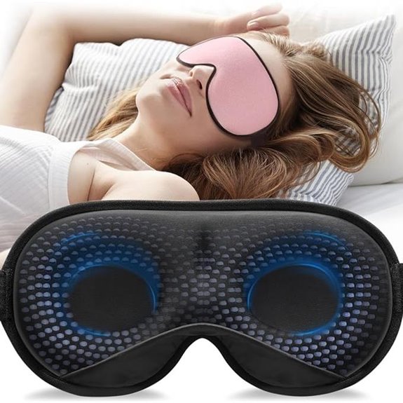 YFONG Weighted Sleep Mask with Adjustable Strap